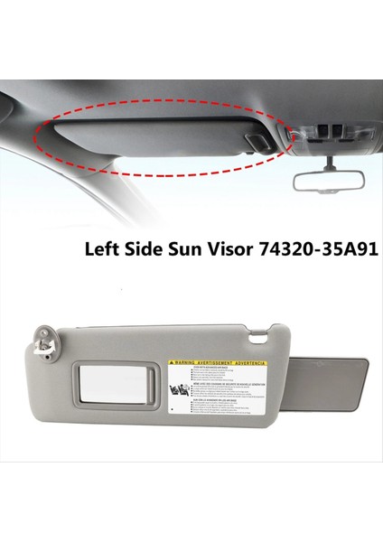 Gri Güneş Vizörleri Toyota Için Gölgeler 4runner 10-23 Sunvisor Vanity Mirror 74320-35A91-B1 7432035A91B1 7432035A90B1 L (Yurt Dışından) fiyatları