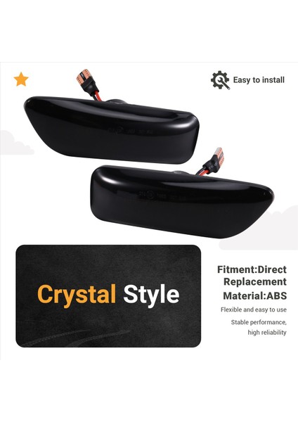 2 Adet Akan LED Dinamik Yan Işaretçi Volvo S80 XC90 XC70 V70 S60 2001-2009 Için Siyah Füme (Yurt Dışından) indirimleri