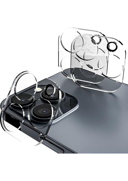 iPhone Uyumlu 9h Temperli Kamera Lens Koruyucu Kapak - Şeffaf (Iphone 11 Pro)