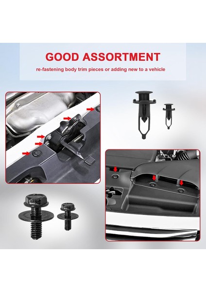 70 Pcs Motor Kapak Splash Shıeld Koruma Vücut Cıvataları, Evrensel Tampon Astar Itme Harfancı Perçin Klipsleri (Yurt Dışından) fırsatları