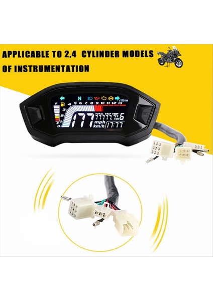 Motosiklet LCD Dijital Kilometre Sometre LED Speedometre 2, 4 Silindirli Model Için (Yurt Dışından) modelleri