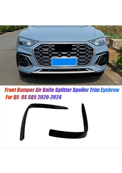 1paır Ön Tampon Hava Bıçağı Süslemesi Sis Lambası Audi Q5 Rs Sq5 2020-2024 Sis Lambası Ayırıcı Spoiler Dişleri Kapak (Yurt Dışından) indirimleri