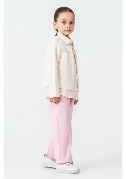 Yakası Bağlamalı Kız Çocuk 3\'lü Takım - 26K 4499 modelleri