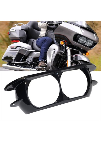 Harley Road Glide Için Ultra Fltru Cvo Fltruse Fltrx Özel Fltrxs Fltrxse Motosiklet Far Kapağı Kapak Kaplama Çift Çerçeve (Yurt Dışından) modelleri