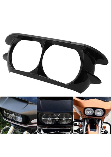 Harley Road Glide Için Ultra Fltru Cvo Fltruse Fltrx Özel Fltrxs Fltrxse Motosiklet Far Kapağı Kapak Kaplama Çift Çerçeve (Yurt Dışından) indirimleri