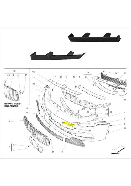 1paır Ön Tampon Panel Trim Şeridi 670011292 670011291 Maserati Ghibli M157 2014-2020 Ön Çubuk Tarafı Küçük Tutucu (Yurt Dışından)