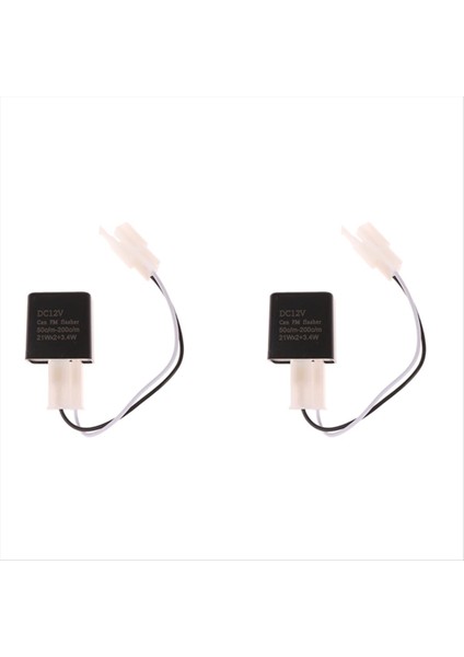 Röle Adaptör Kablosu 2 Pin 12V LED Flaşör Röle Dönüş Sinyallerinin Ayarlanabilir Frekansı Yıkıcı Gösterge Röleleri Siyah (Yurt Dışından)