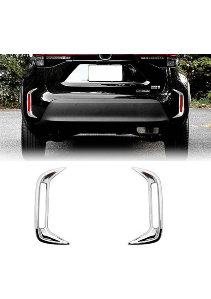 Toyota Yaris Için Cross 2020 2021 Araba Krom Arka Reflektör Sis Işık Lamba Kapağı Trim Çerçeve Çerçeve Araba Stil (Yurt Dışından) fiyatları