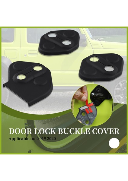 Suzuki Jimny Için 3pcs 2019 2020 Araba Kapı Kilidi Koruyucu Dekorasyon Kapağı Döşeme Sticker Aksesuarları, Siyah (Yurt Dışından) fırsatları
