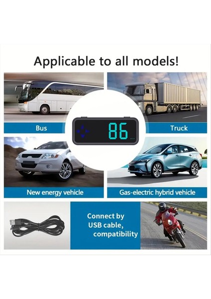Dijital Hızölçer Evrensel Gps Pusula Hız Ölçüm Göstergesi Araba Hud Baş Yukarı Kamyon Araçları Için Ekran (Yurt Dışından) indirimleri