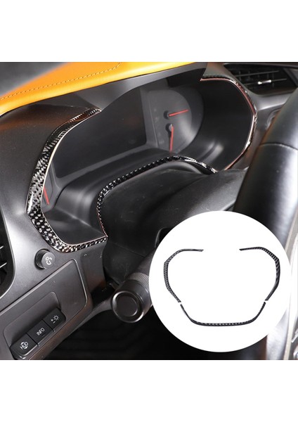 Corvette C7 Için 2014-2019 Yumuşak Karbon Fiber Otomobil Gösterge Tablosu Speedometre Trim Şeritler Çıkartma Aksesuarları (Yurt Dışından) fiyatları