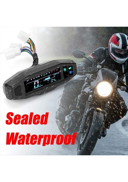 Motosiklet Mini Va Hd LCD Hızölçer Hız Gösterimi Yakıt Göstergesi Hd Ayarlanabilir LCD (Yurt Dışından) modelleri