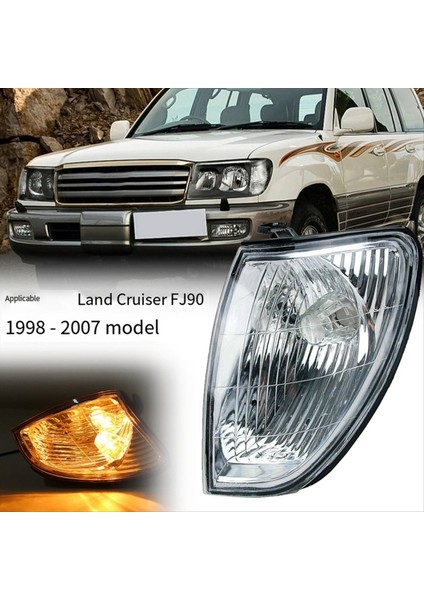 Çift Araba Ön Tampon Turn Sinyal Işık Yan Işık Toyota Land Cruiser FJ100 LC100 1998-2007 Bult Yok (Yurt Dışından) fırsatları