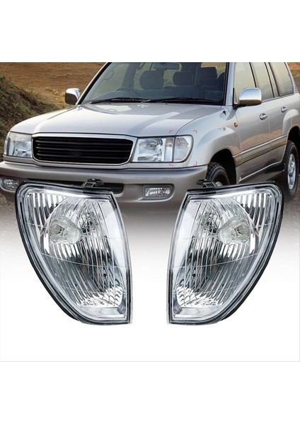 Çift Araba Ön Tampon Turn Sinyal Işık Yan Işık Toyota Land Cruiser FJ100 LC100 1998-2007 Bult Yok (Yurt Dışından) indirimleri