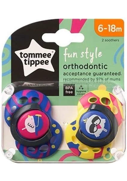 Tommee Tippee Fun Style Emzik 2 Adet - 6-18 Ay