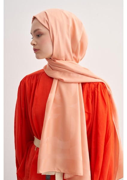 C Desen Monogram Pamuk Ipek Şal Somon modelleri