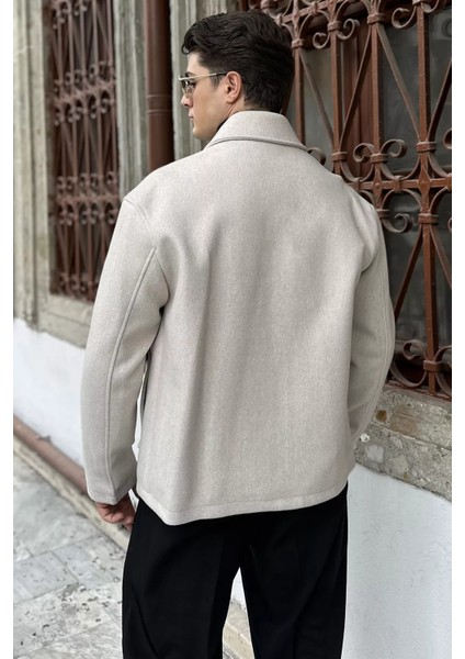 Düğmeli Cep Detaylı Erkek Kaşe Kaban P-00018810 fırsatları