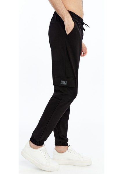 Erkek Siyah Kapaklı Cepli Jogger Eşofman ALTI-P2142 fırsatları