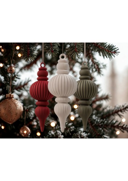 Ikizler 3'lü Set Yılbaşı Çam Ağacı Süsleri