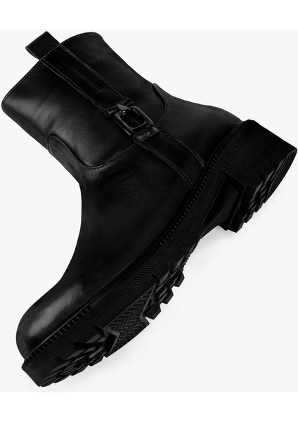 Kadın Raze Siyah Hakiki Deri Bot modelleri