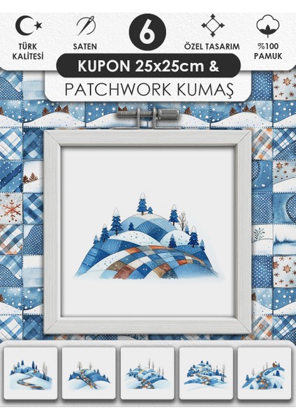 Patchwork Kumaş Seti – Dikiş ve Hobi Için %100 Pamuk Desenli Kumaş Kuponları