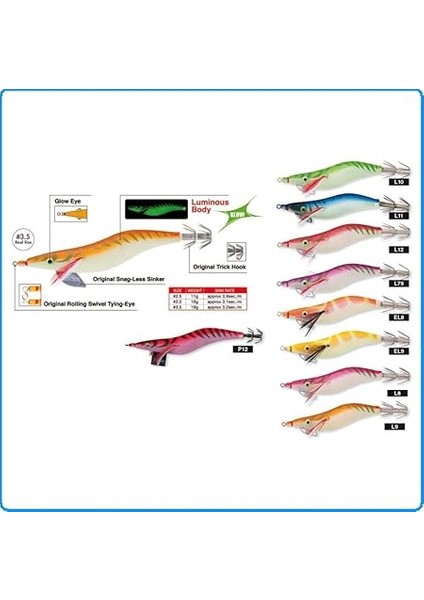 Yakushi Ma Jig 9cm 16GR Kalamar Zokası modelleri
