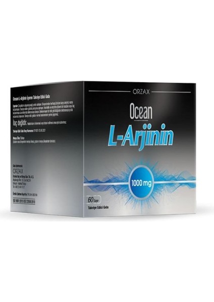 Orzax Ocean L-Arjinin 1000 Mg 60 Saşe