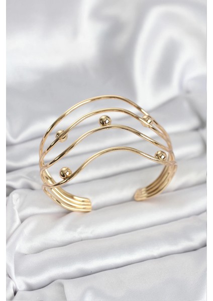 Pirinç Gold Renk Kadın Bileklik - TJ-BB8054