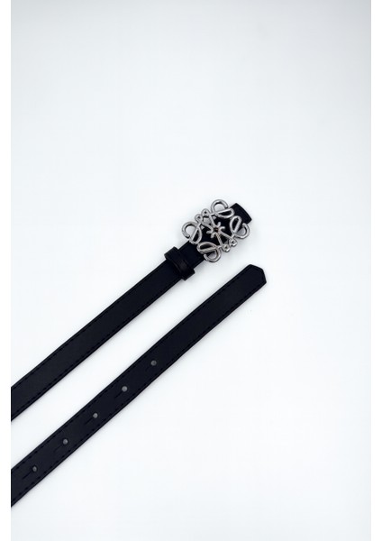 Kadın Siyah Ince Suni Deri Gold Tokalı Kemer – Zarif Günlük ve Şık Kombinler Için - Elbise Kemeri modelleri