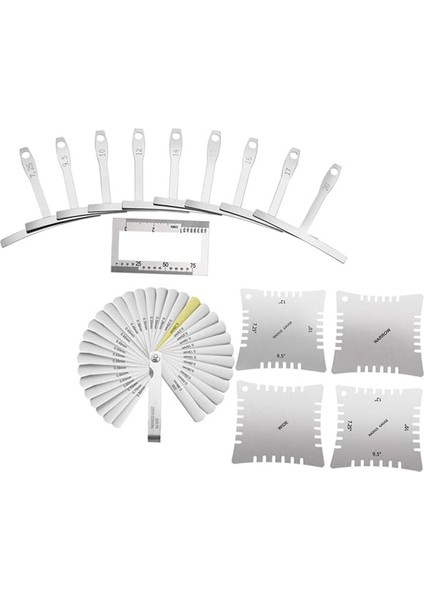 47 Adet Gitar Bakım Araçları Tamirat Gitar Aksesuarları Kalınlık Ölçer Gitar Alet Çantası Gitar Aracı Tamir Kiti Enstrüman Tamir Kiti Onarım Aracı Için Gitar Paslanmaz Çelik