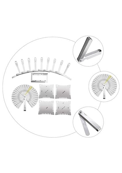 47 Adet Gitar Bakım Araçları Tamirat Gitar Aksesuarları Kalınlık Ölçer Gitar Alet Çantası Gitar Aracı Tamir Kiti Enstrüman Tamir Kiti Onarım Aracı Için Gitar Paslanmaz Çelik modelleri