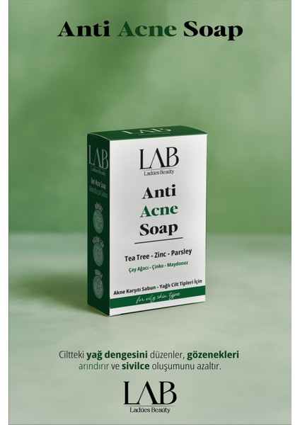Lab Çay Ağacı Çinko Maydonoz Etkisi Ile Akne Karşıtı Sabun fiyatları
