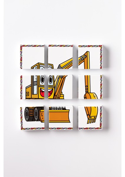 Manyetik Blok Çift Taraflı 9 Parçalı Mıknatıslı Kepçe - Forklift Puzzle - 2 Görsel Yapboz fırsatları