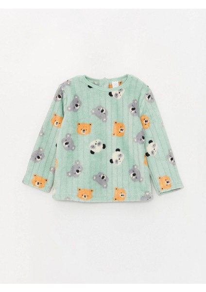 Lcw Baby Yeşil Bisiklet Yaka Uzun Kollu Desenli Erkek Bebek Pijama Takımı fiyatları