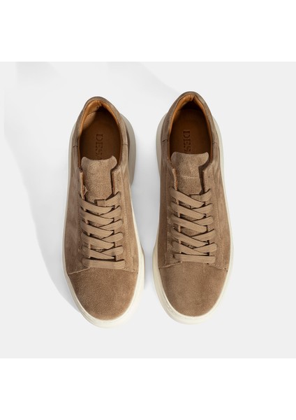 Erkek Kahve Bağcıklı Deri Günlük Ayakkabı