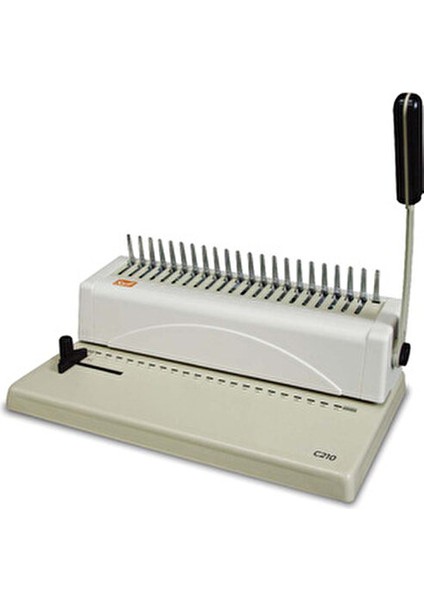 C210 Plastik Spiral Cilt Makinesi 10 Yaprak Delme 300 Yaprak Ciltleme Kapasitesi fiyatları