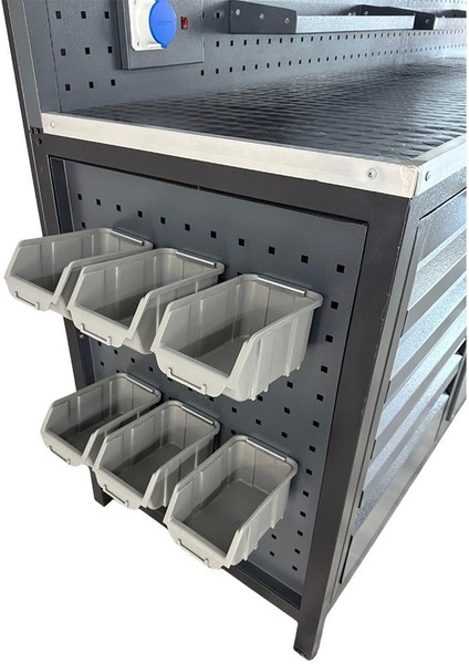 TTR4431 3 Metre Takım Tezgahı 10 Çekmeceli 10 Dolaplı Ara Bölmeli modelleri