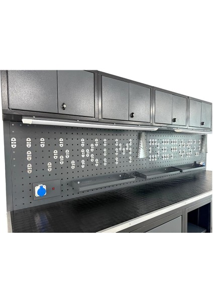 TTR4431 3 Metre Takım Tezgahı 10 Çekmeceli 10 Dolaplı Ara Bölmeli fırsatları