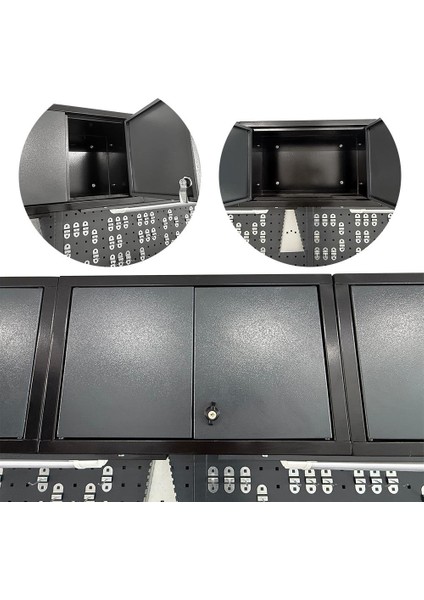 TTR4431 3 Metre Takım Tezgahı 10 Çekmeceli 10 Dolaplı Ara Bölmeli