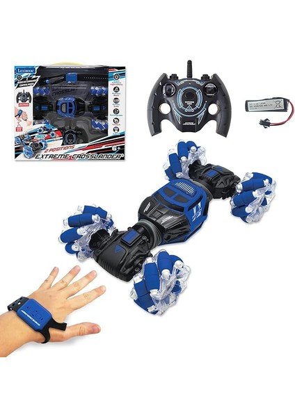 Extreme Crosslander, Off-Road Uzaktan Kumandalı Araba, 12 Km/saate Kadar, Işık Efektleri, Uzaktan ve Hareket Kontrol Bileziği Dahil, Müzik, Şarj Edilebilir, RC50