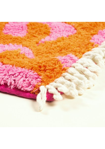 Punjab Püsküllü Pamuk %100 Pamuk Banyo Paspası 60X90 cm Renkli