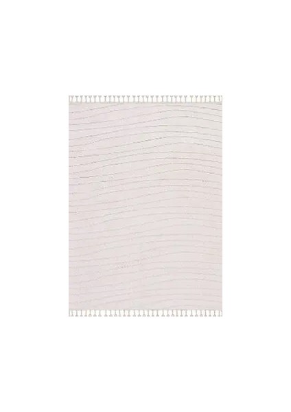 Granen Modern Beyaz Polyester Pamuk Tabanlı Makine Halısı