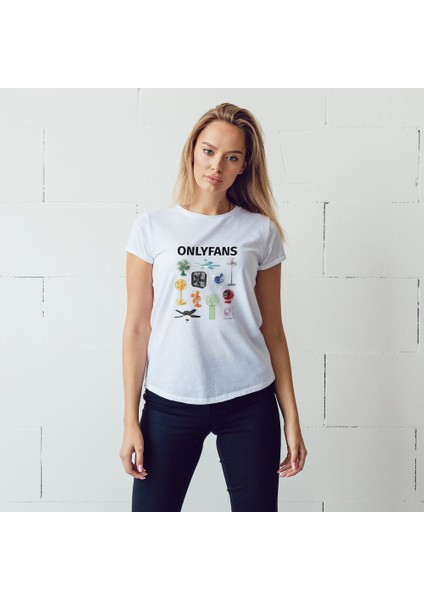 Onlyfans Tişört - Beyaz fiyatları