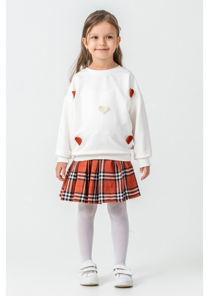 Kareli Etekli Kız Çocuk 3\'lü Takım - 26K 6359 indirimleri