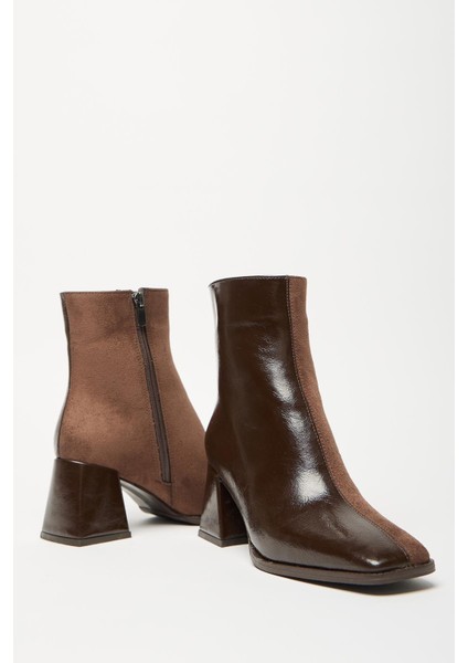 Kahverengi Rugan - Süet Kadın Küt Burun Minimal Bot fiyatları