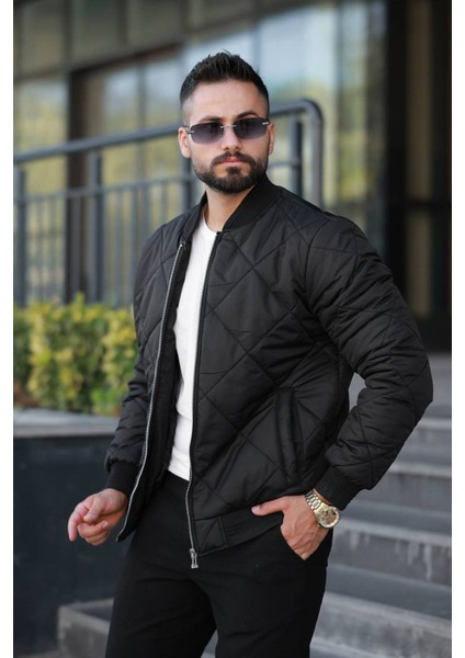 Şık Unisex Kapitone Dar Kalıp Old Money Kolej Ceket - Zamansız ve Konforlu Stil