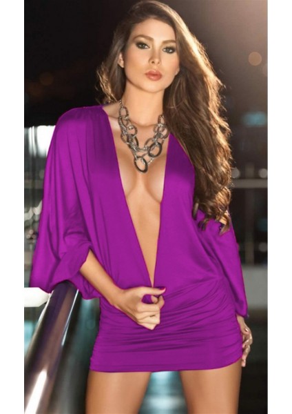 B100915 Derin Göğüs Dekolteli Elbise fırsatları