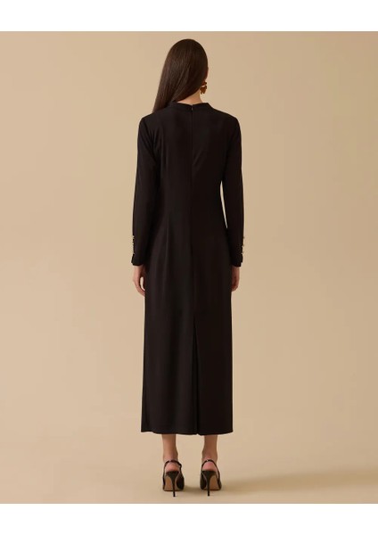 1023 Karından Büzgülü Kol Ucu Düğmeli Sandy Elbise 10002521311023 fiyatları