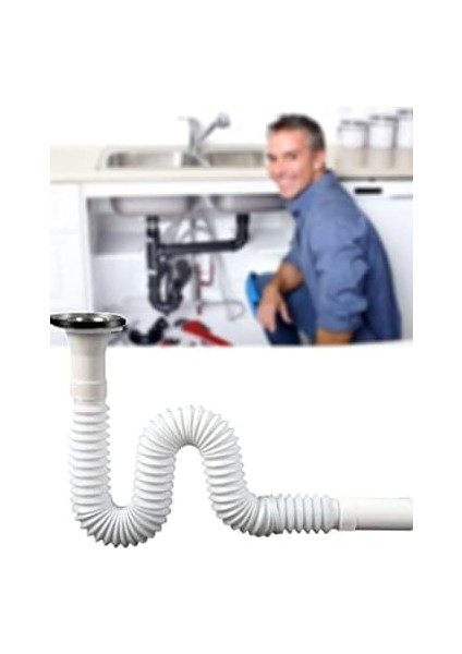 Körüklü Lavabo Sifonu Lavabo Gider 33X80 cm 1410