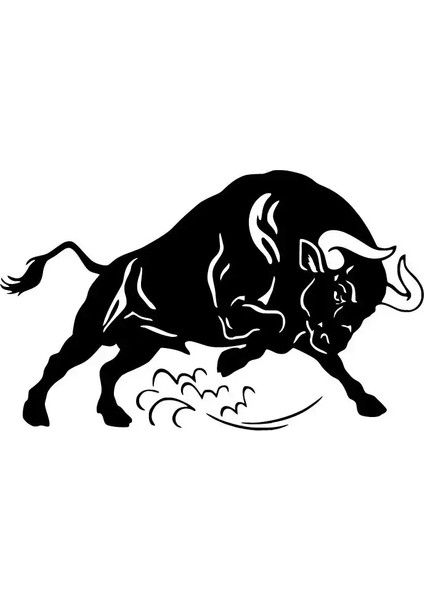 Kızgınboğa Sticker 10 x 6 cm